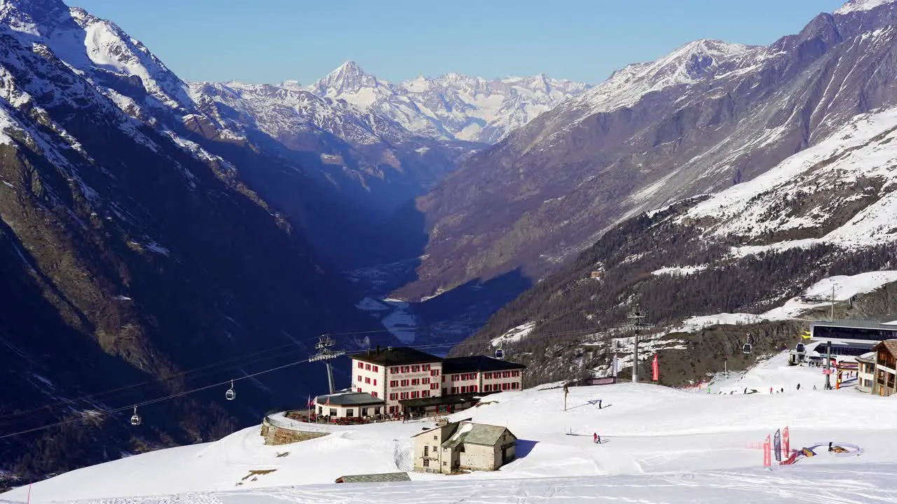 Ski resort of Riffelberg near Zermatt in the Swiss alps