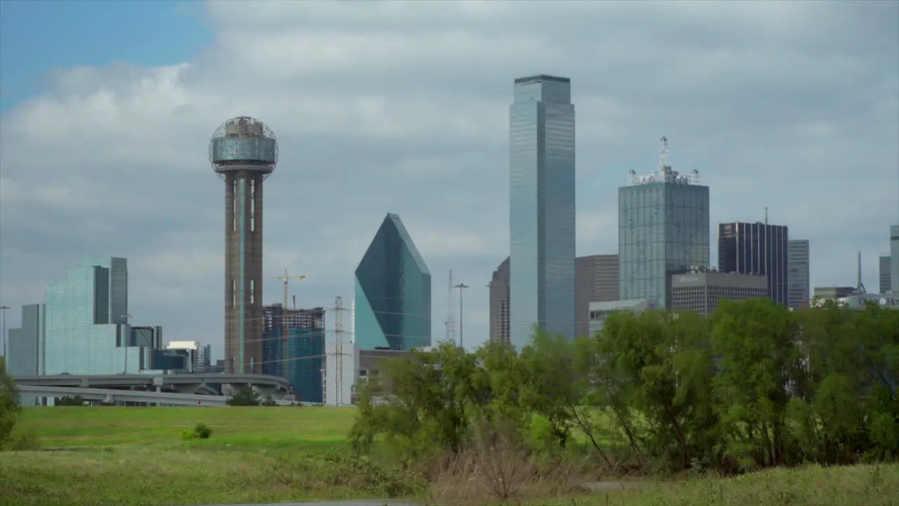 This is a static shot of the Dallas TX Skyline