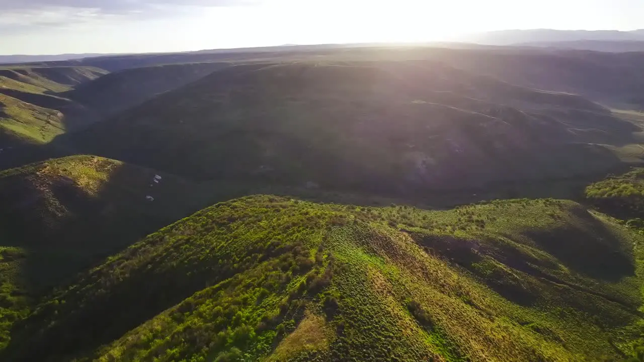 Aerial footage in Wyoming during the summer time