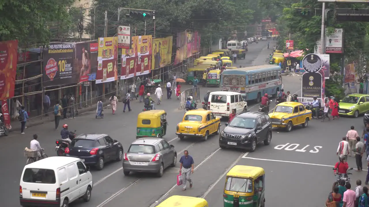 Stock footage of Kolkata city street and Road