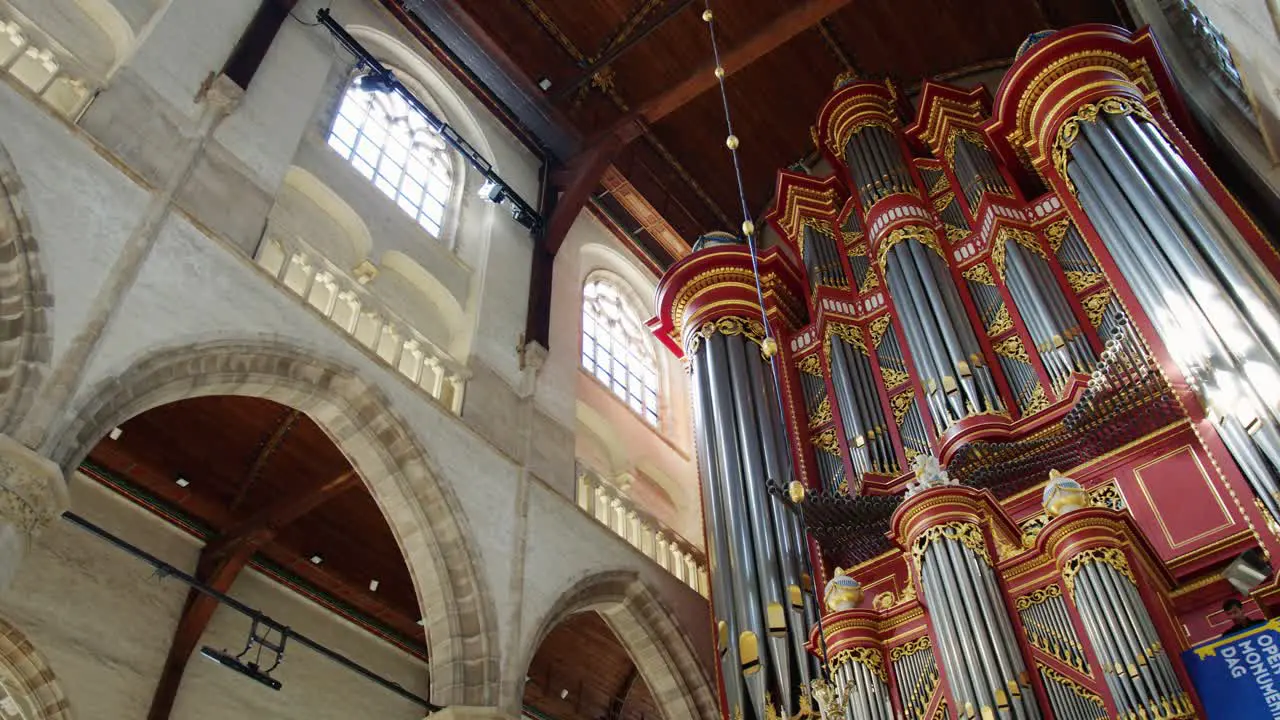 Large pipe organ inside Laurenskerk Rotterdam The Netherlands