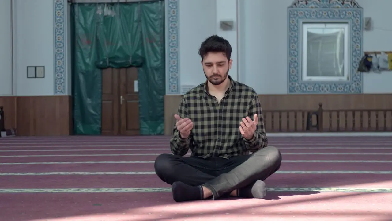 Muslim Praying In Mosque