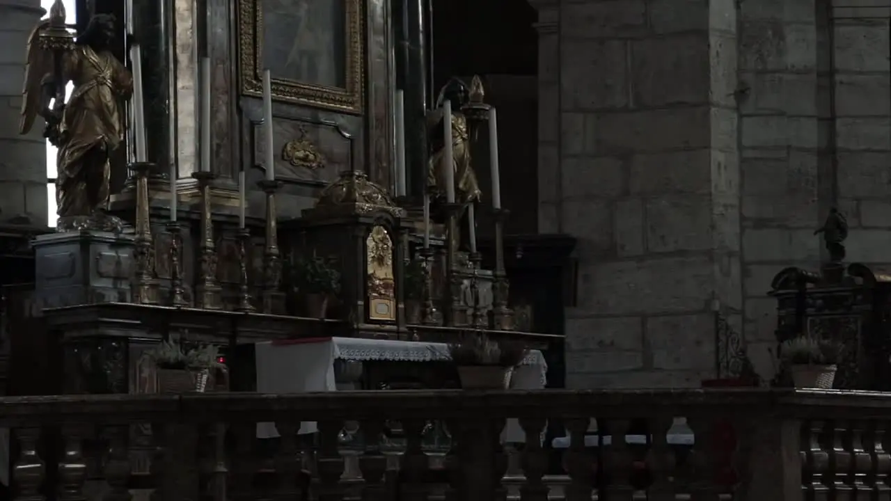 Altar of basilica of San Lorenzo Maggiore Milan Italy October 2018