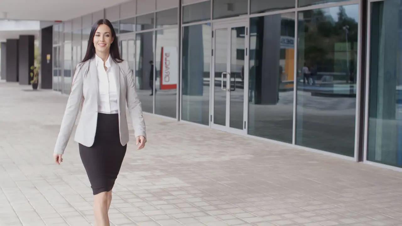 Gorgeous business woman walking