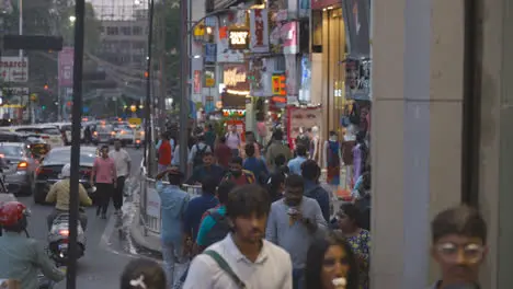 Busy Street With People And Traffic In Bangalore India 2