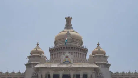 Close Up Showing Exterior Of Vidhana Soudha Legislative Assembly Building In Bangalore India 1