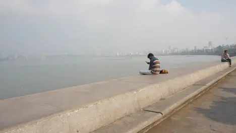 Mumbai City Skyline From Marine Drive Walk In India 1