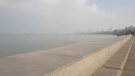 Mumbai City Skyline From Marine Drive Walk In India 2