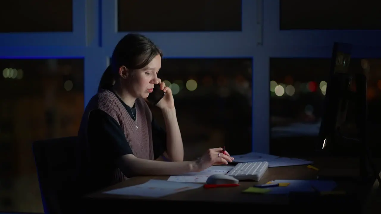 Portrait of a Financial Analyst Working on Computer with Multi-Monitor Workstation with Real-Time Stocks Commodities and Exchange Market Charts