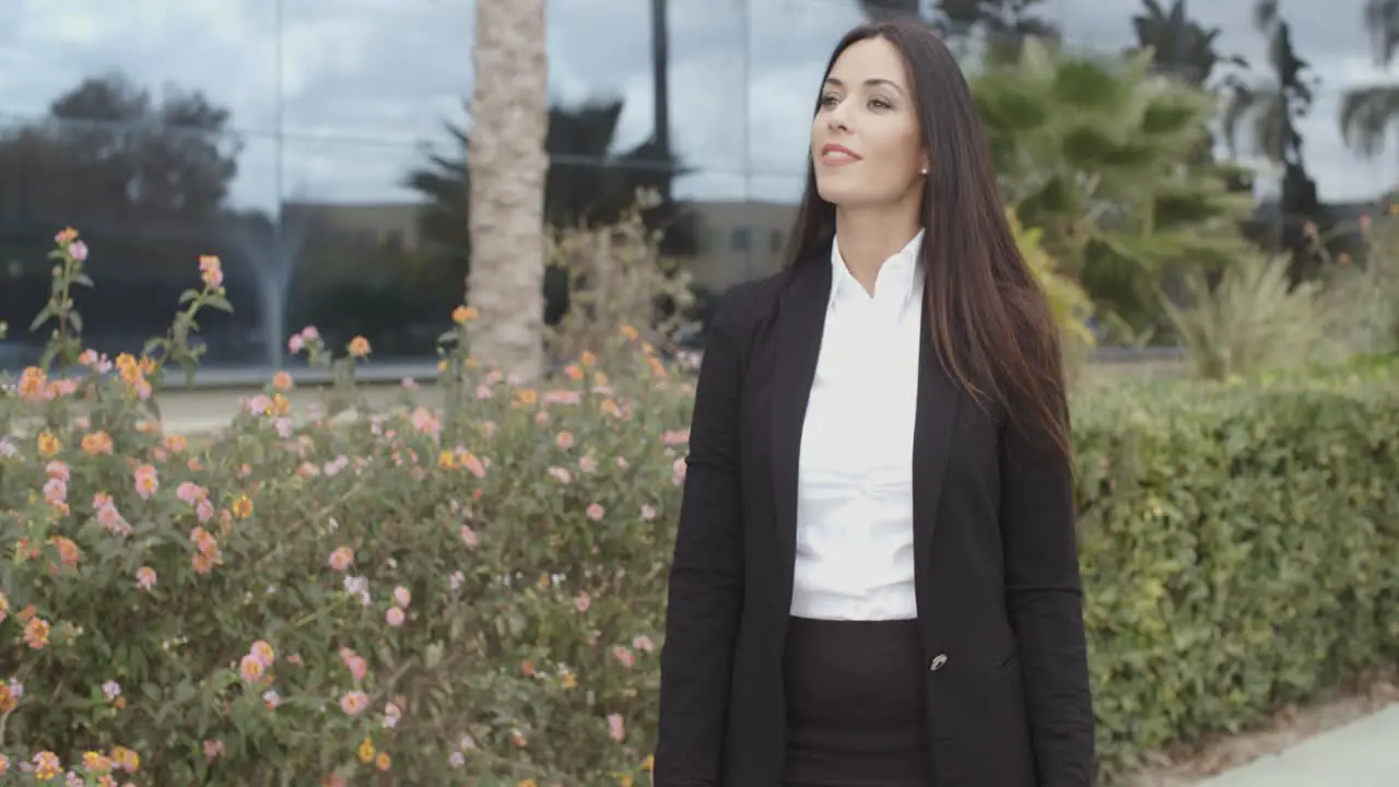 Charismatic stylish young businesswoman