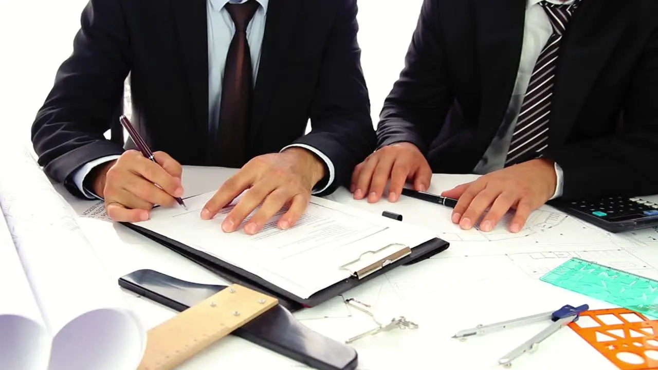 Businessman Working About Construction Plan