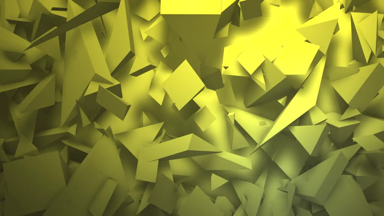 Motion dark yellow triangles shapes