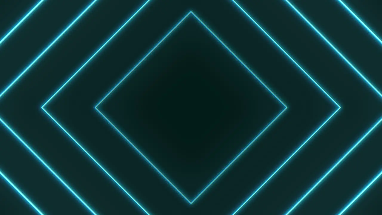 Neon blue squares and lines in vertigo style