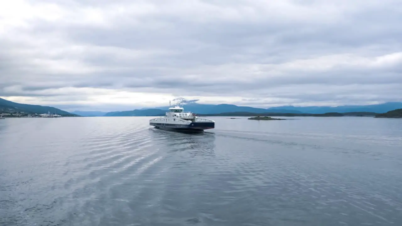 Ferries' cross Beautiful Nature Norway