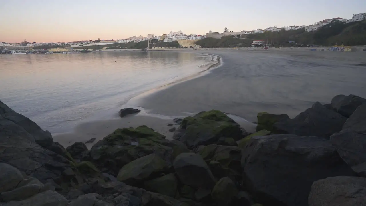 Sines beach at sunset in Portugal