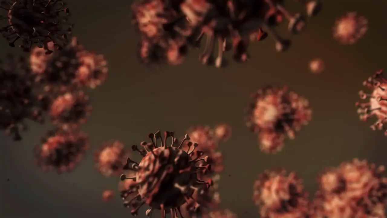 Macro 3D rendering of Coronavirus epidemic