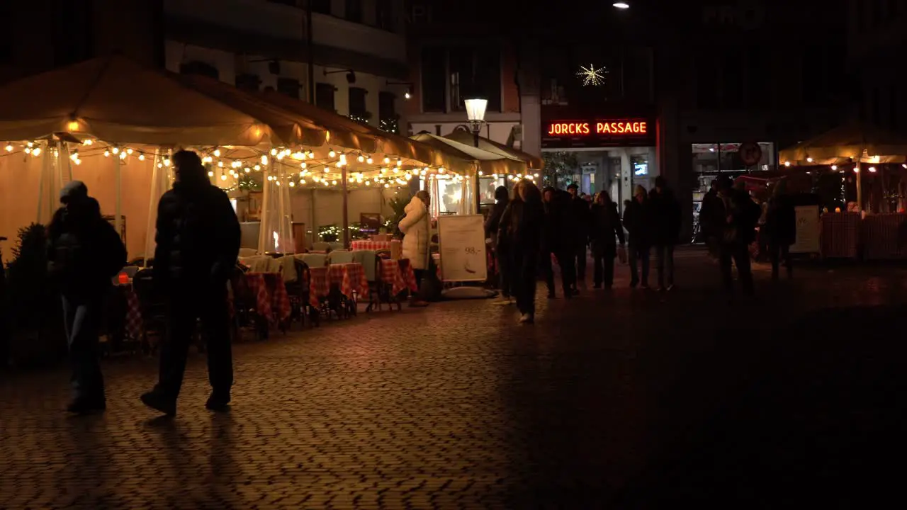 Cinematic street view footage at night