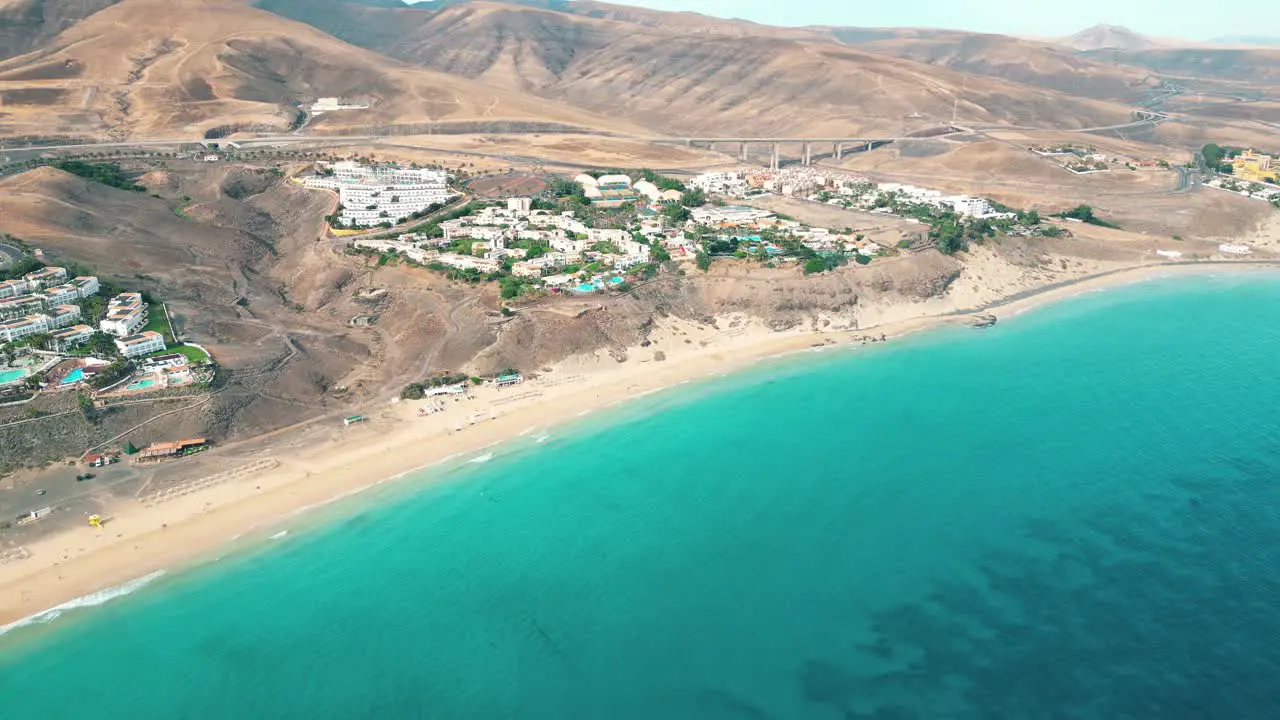 Aerial view of a luxury hotel along the coast Hotel Princess Fuerteventura Canary Islands Spain