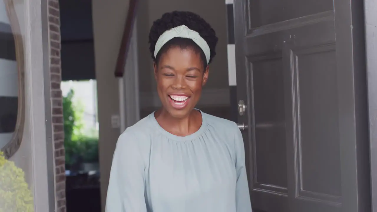 Portrait of happy african american family smiling