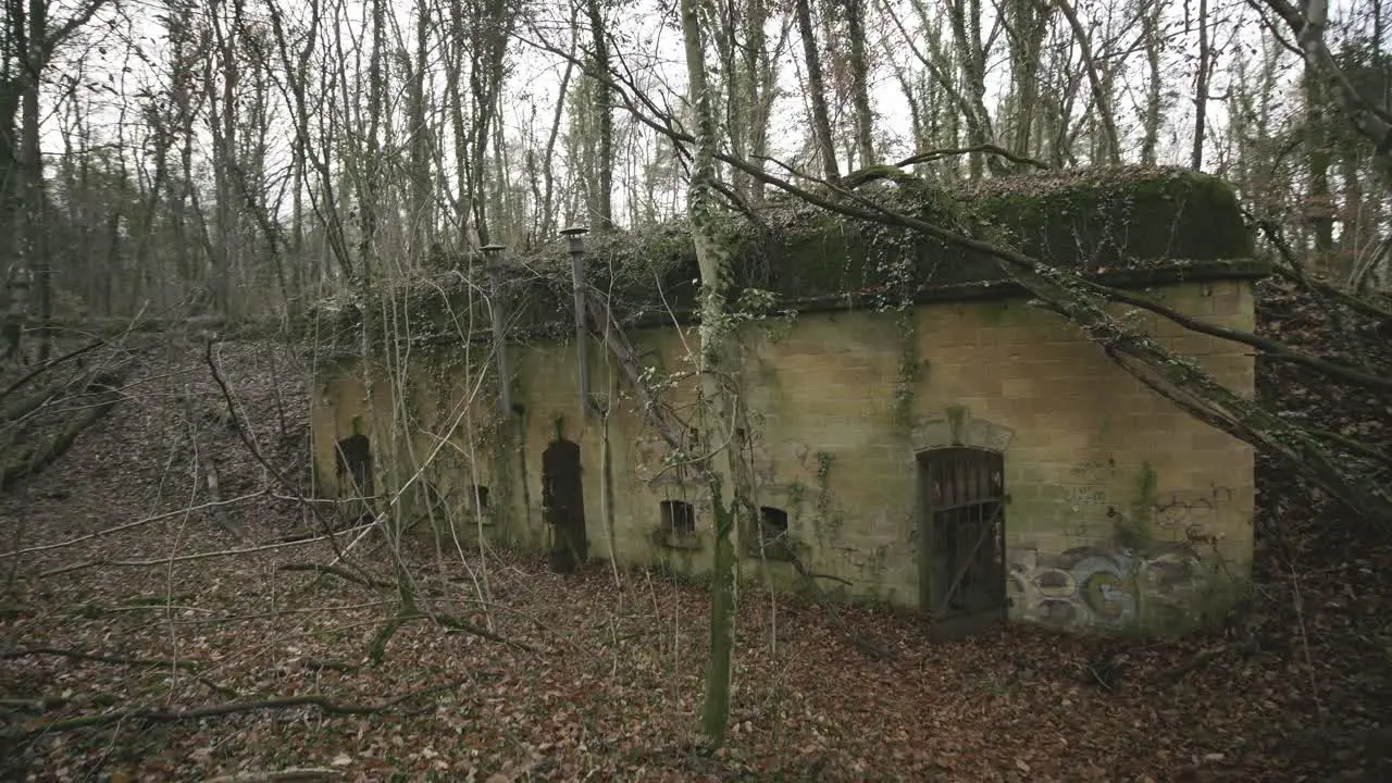 Abandoned building in forest which is part from World's War fortification