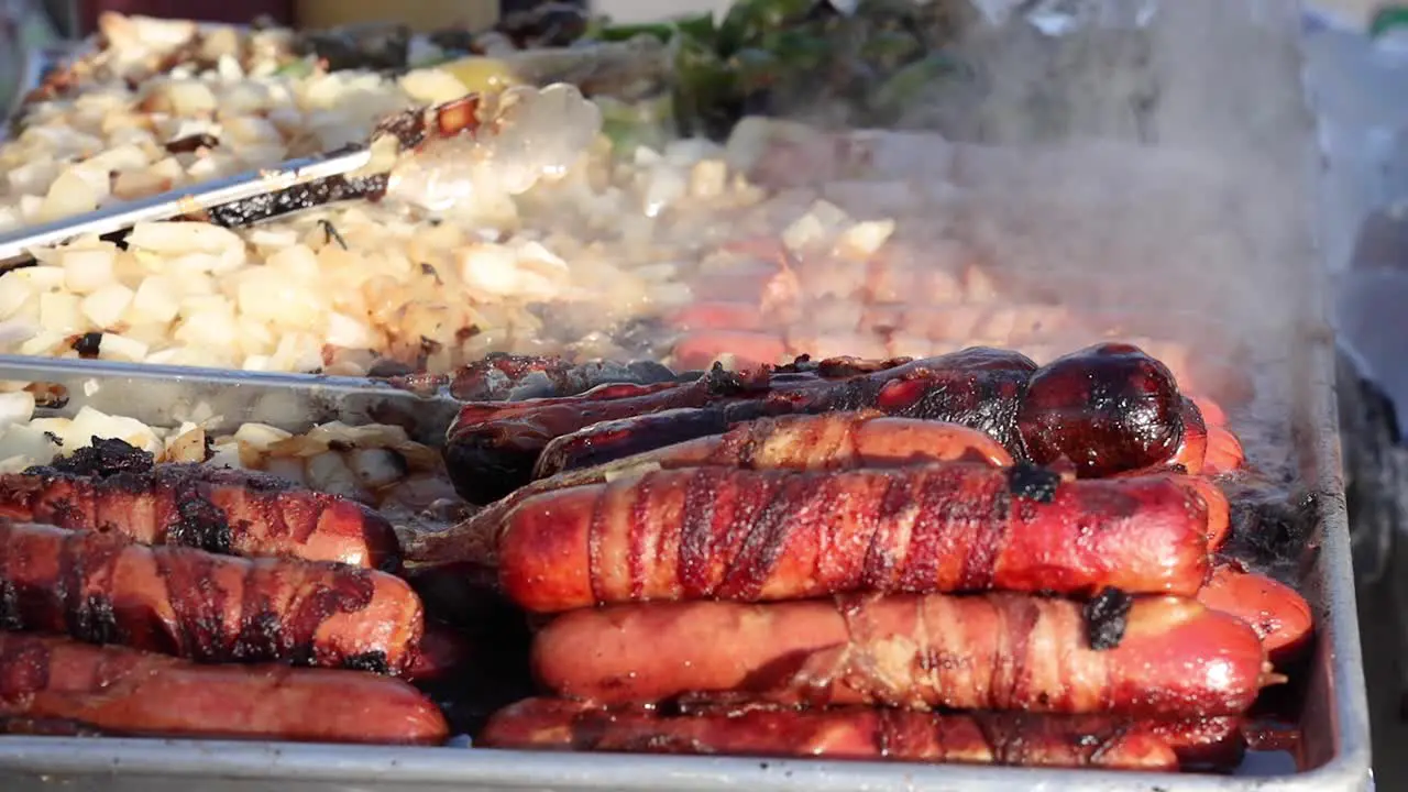 Hot dog cooking Venice Beach Vendor