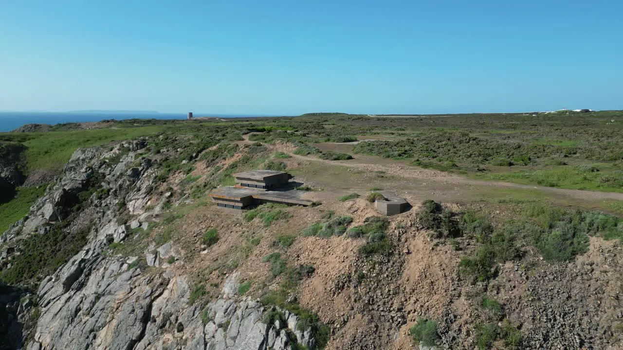 German WW2 bunker on cliffs near St Ouen bay Jersey