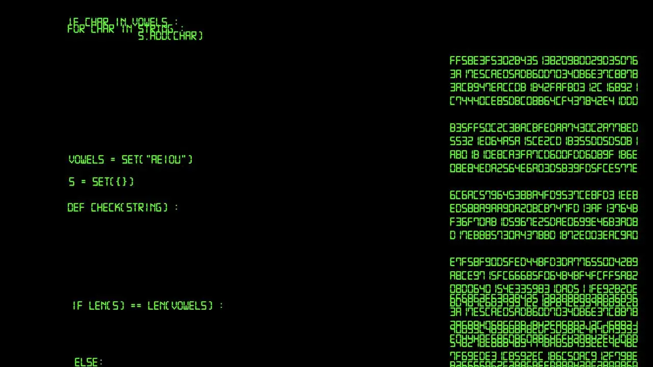 Animation of data streams python and hex