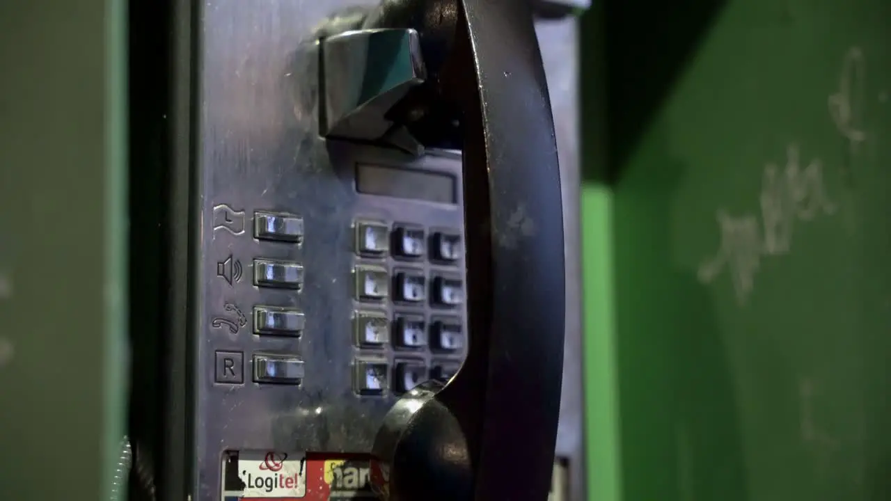 Old and dirty telephone box