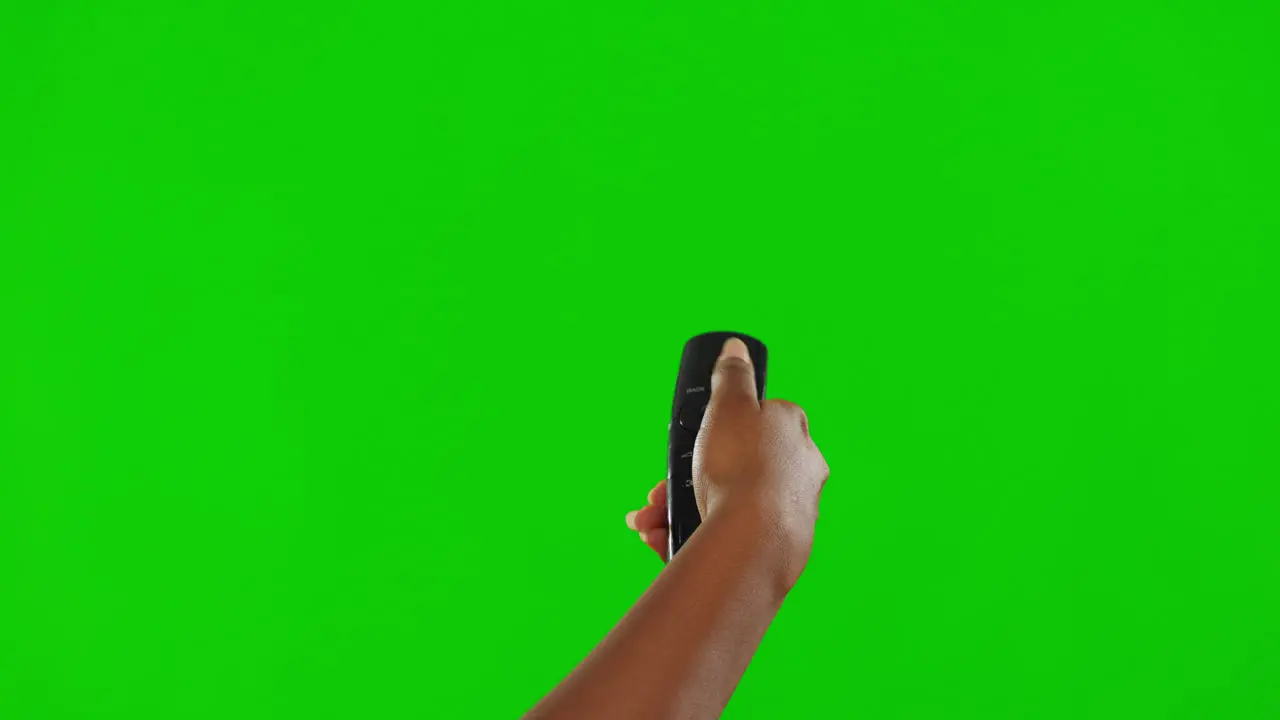 Hand remote control and green screen