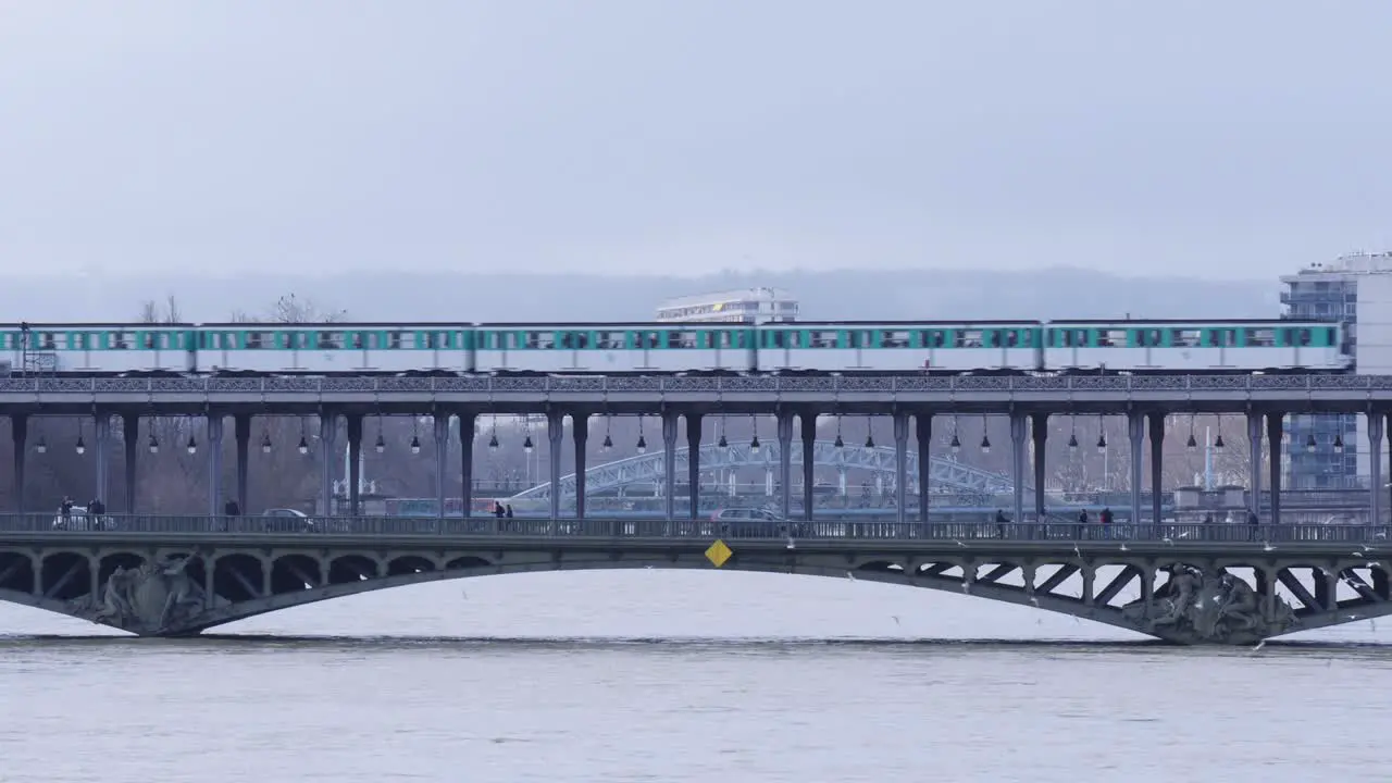 Train Passing over Pont de Bir-Hakeim