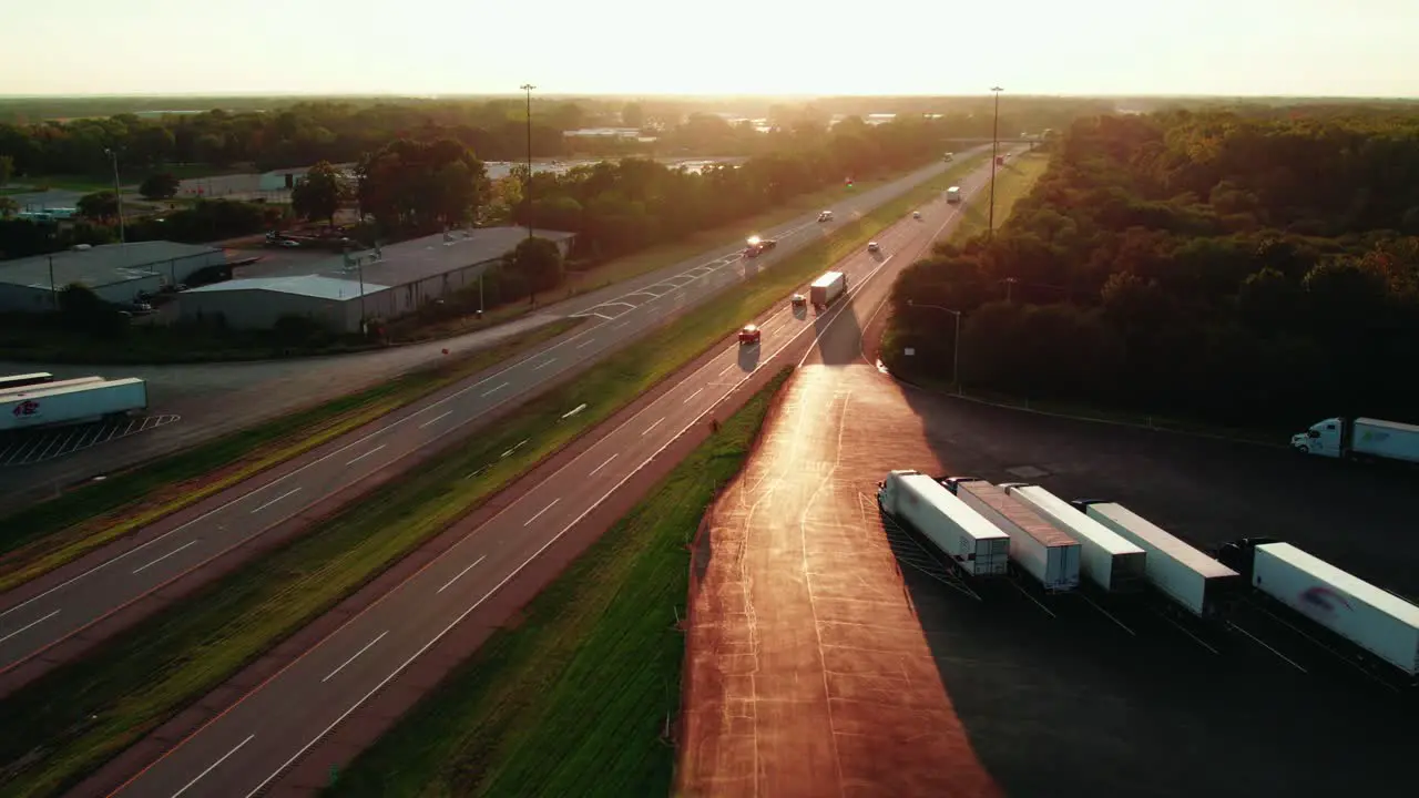 beautiful aerial for logistics trucking freight business