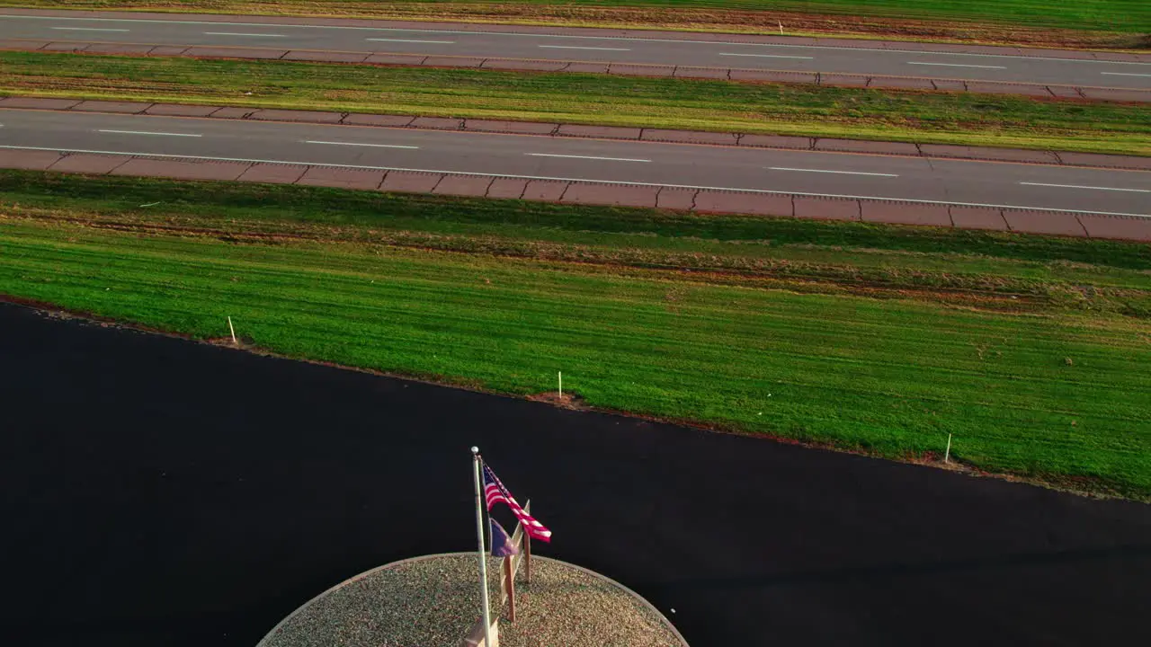 Bobtail white truck will drive on interstate I-80 in Indiana USA