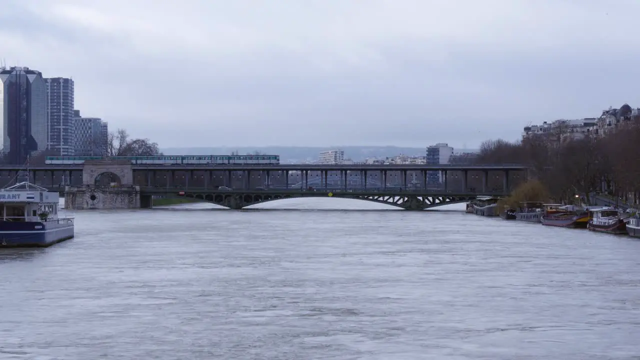 Pont de Bir-Hakeim and Flooded Seine