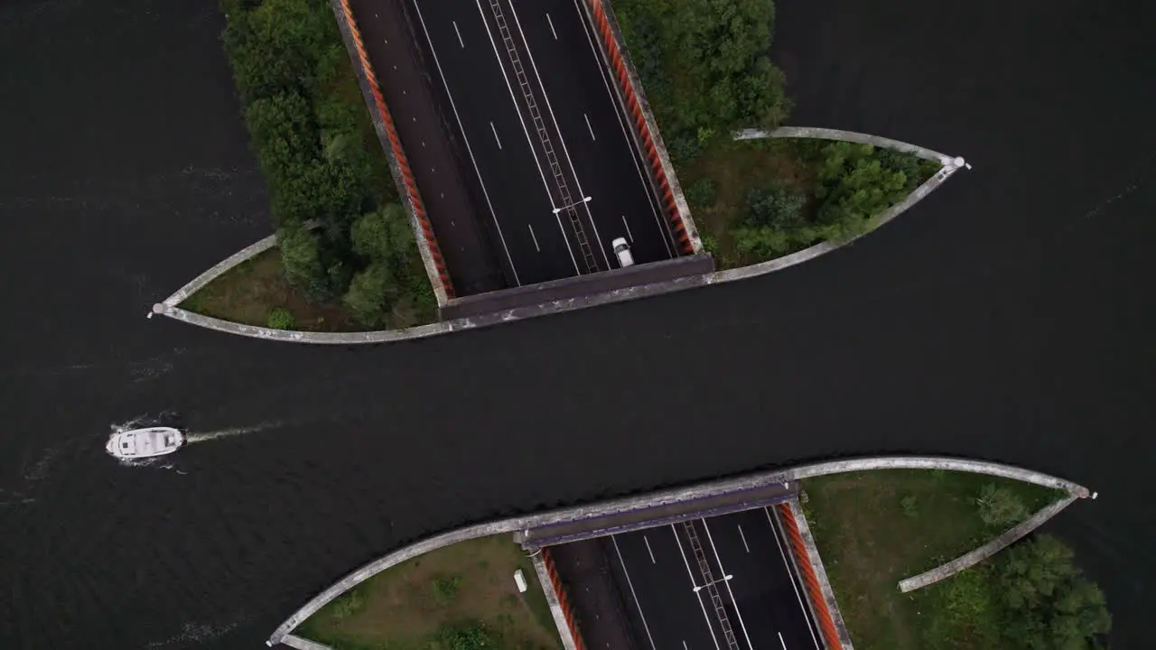 A Netherlands aquaduct is a type of viaduct or water main whereby other traffic flows are passed under the water