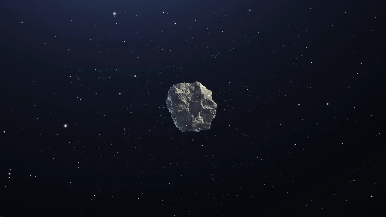 4k meteor rock in space