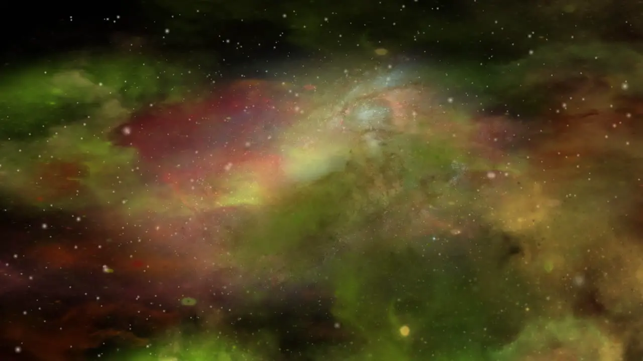 nebula clouds against a galactic backdrop in the universe