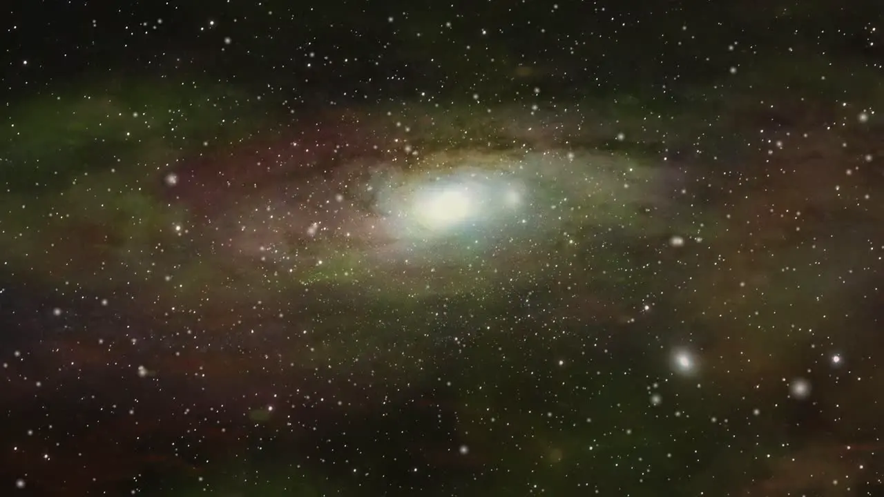 atmospheric cloud nebula against the backdrop of a galaxy in the universe