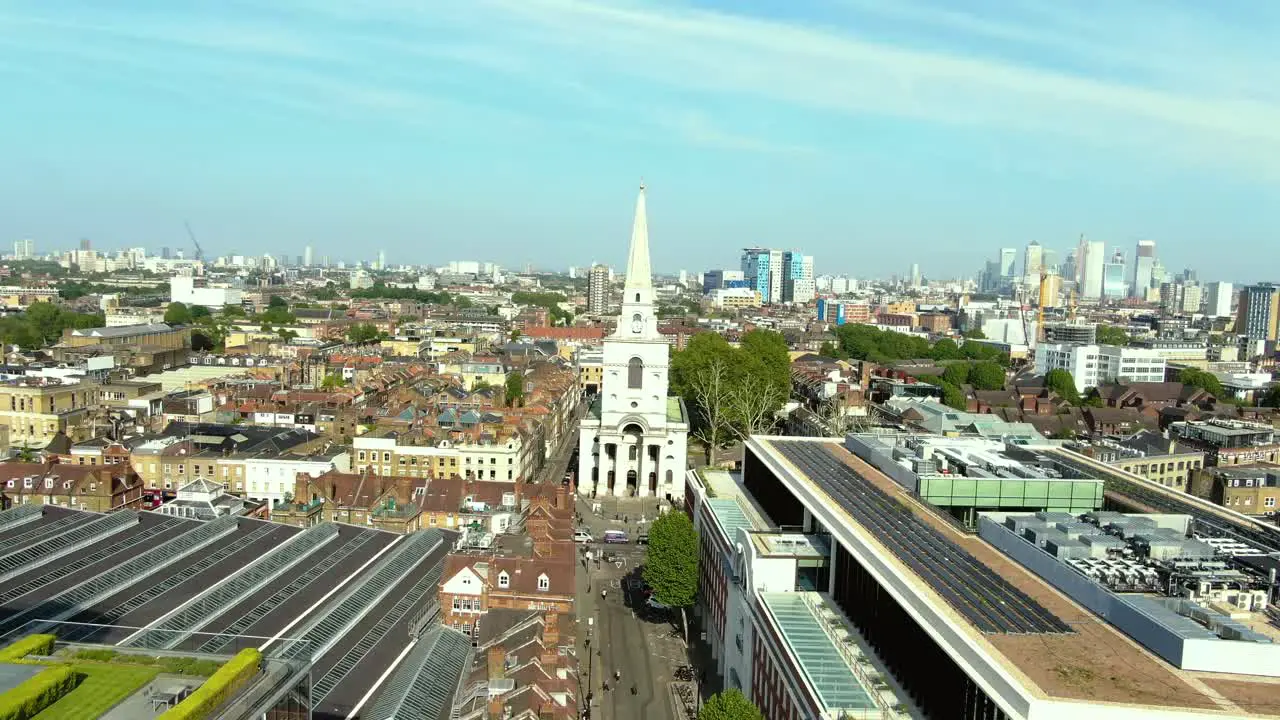 Drone shot of Buildings in the city of London