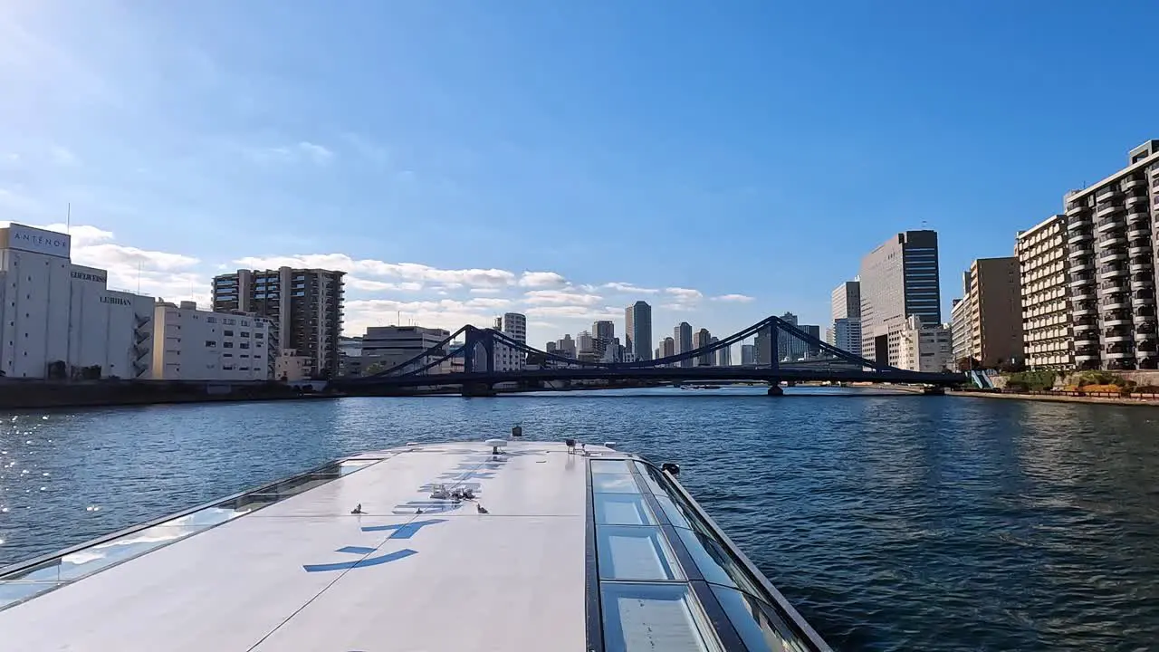 Clear blue waters of Sumida river