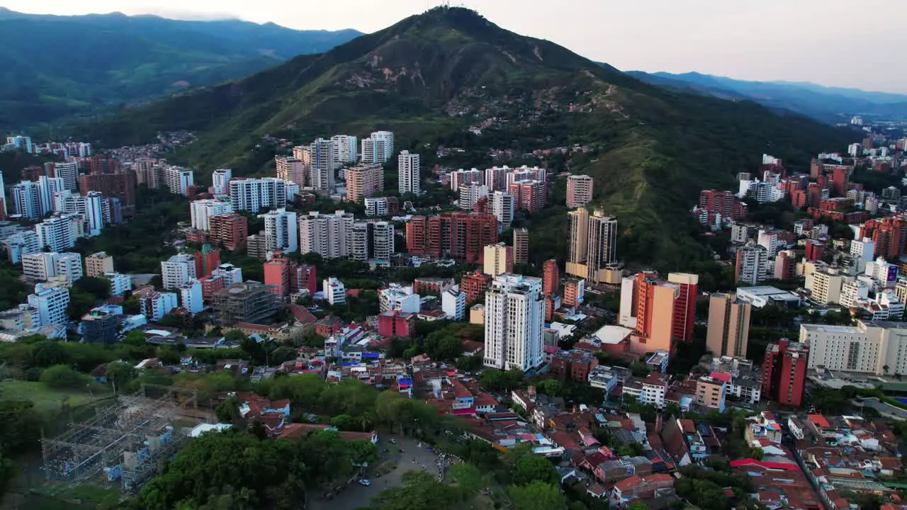 Residential in the city of Cali Colombia in South America_drone shot