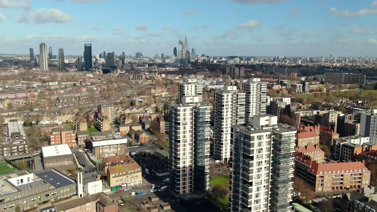 Beautiful aerial shot of Buildings in the city of London