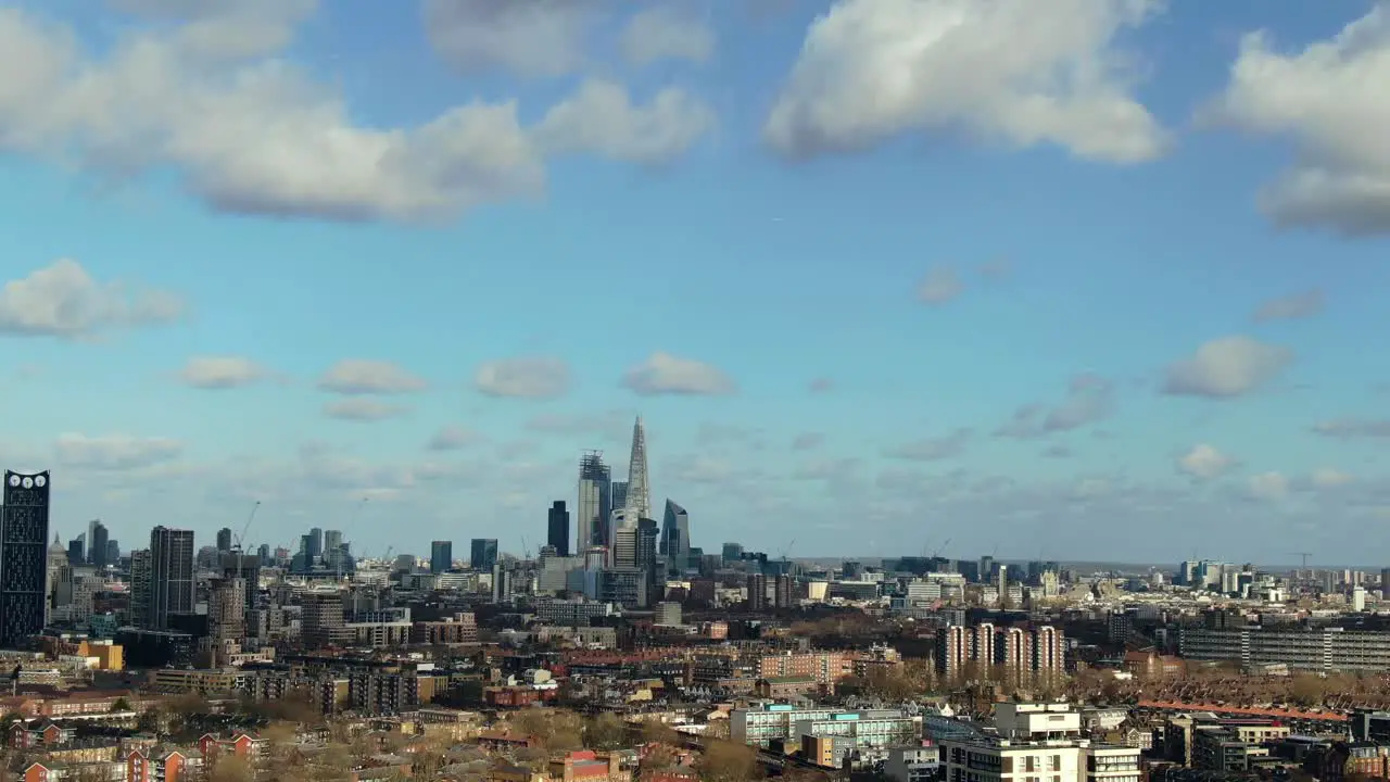 Beautiful Top view of Buildings in the city of London