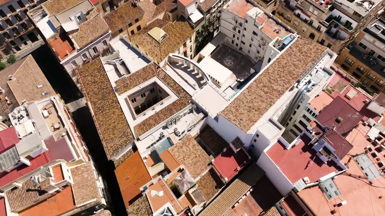 Overhead View Of Medieval Structures In The Old City Of Valencia Spain