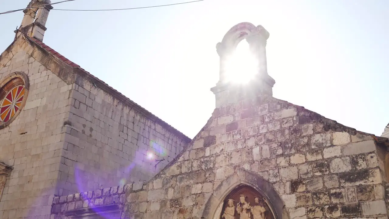 Dubrovnik morning sun illuminating the atmospheric walls and roofs of the old town