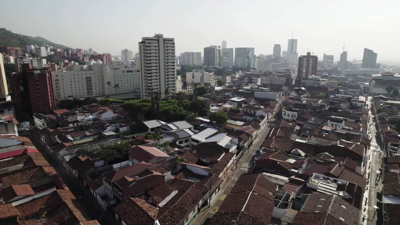 Housing in the city of Cali Colombia in South America_drone shot