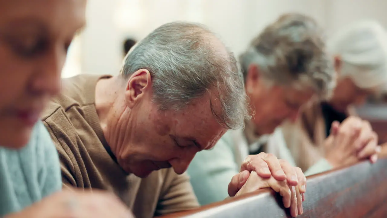 Worship prayer or old man in church for God