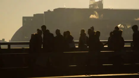 Pedestrians Crossing London Bridge With Traffic