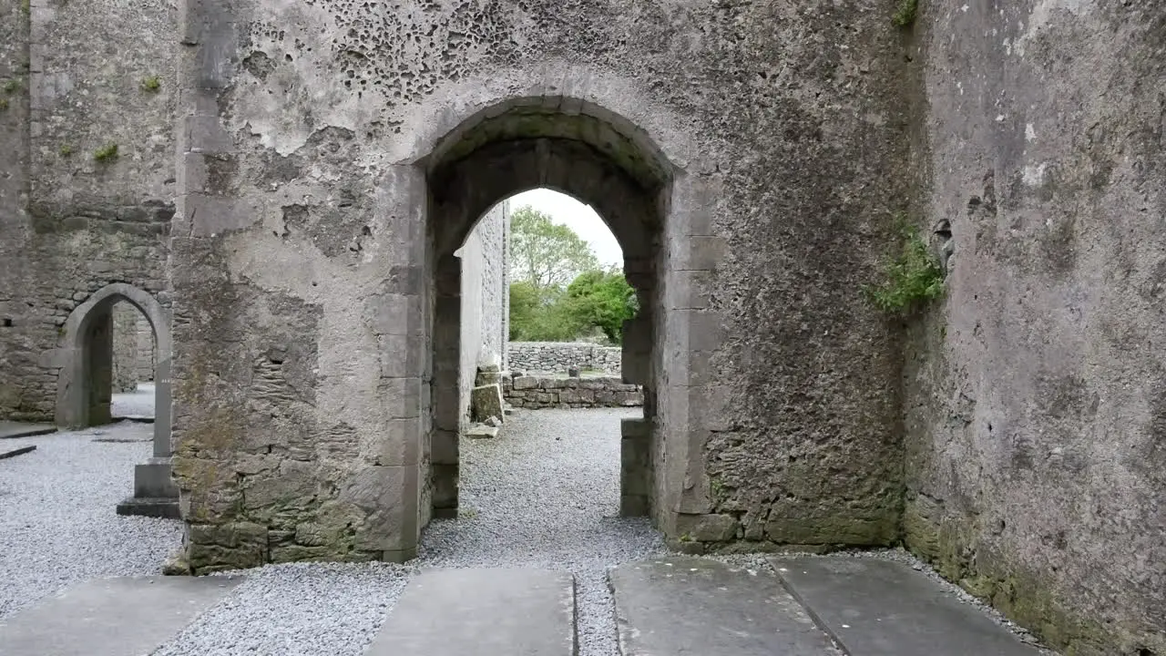 Ireland Corcomroe Abbey View Through Doors