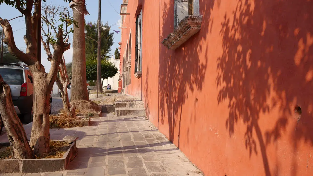 Mexico Atotonilco Orange Wall And Nun