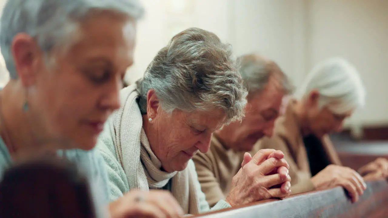 Worship prayer or mature woman in church for God